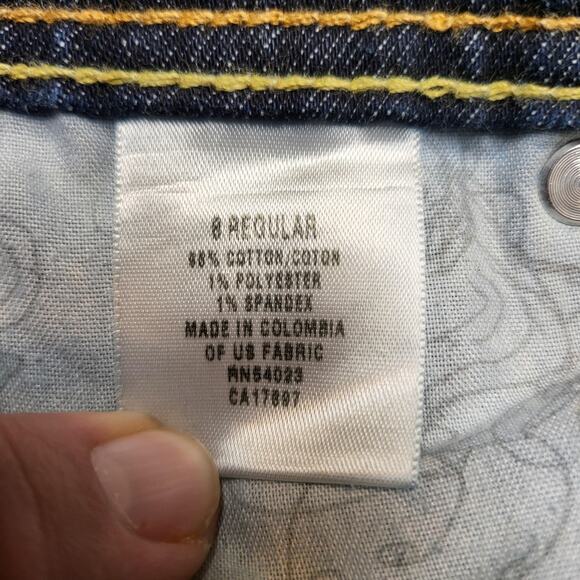 Old Navy Special Edition Jeans Womens 8 Blue Denim Straight Leg Stretch 5 Pocket - Picture 5 of 11